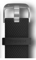 Řemínek Garmin Quick Release 20mm, silikonový černý, stříbrná přezka