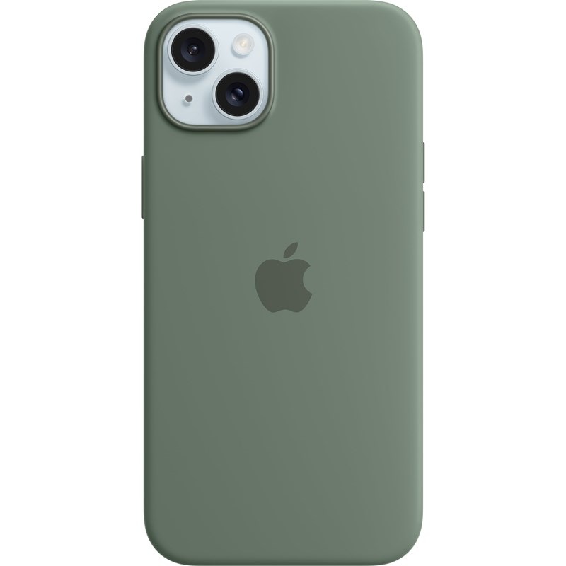 Kryt na mobil Apple Silicone Case s MagSafe pro iPhone 15 Plus - cypřišově zelený Kryt na mobil Apple Silicone Case s MagSafe pro iPhone 15 Plus - cypřišově zelený