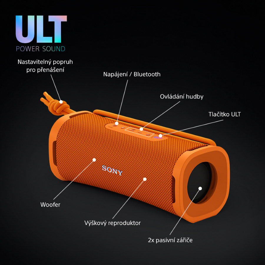 Přenosný reproduktor Sony ULT FIELD 1 oranžový Přenosný reproduktor Sony ULT FIELD 1, oranžová