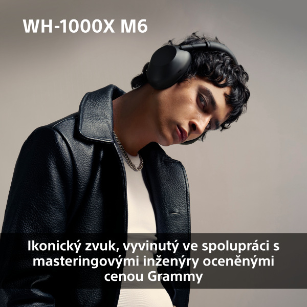 Sluchátka Sony WH-1000XM6, Noise Cancelling - stříbrná