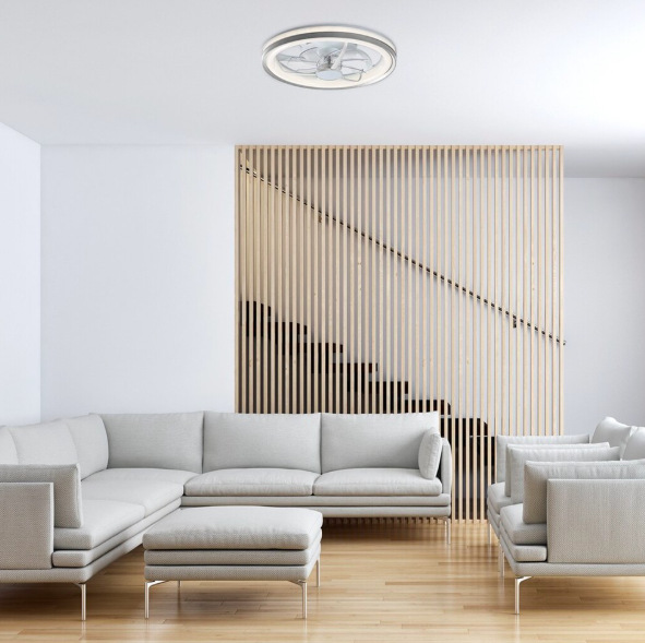 Stropní svítidlo Rabalux Fanricius, s ventilátorem - stříbrné