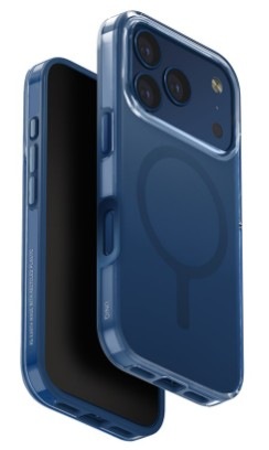 Kryt na mobil Uniq Clario MagClick na Apple iPhone 17 Pro modrý Kryt na mobil Uniq Clario MagClick na Apple iPhone 17 Pro v modré barvě