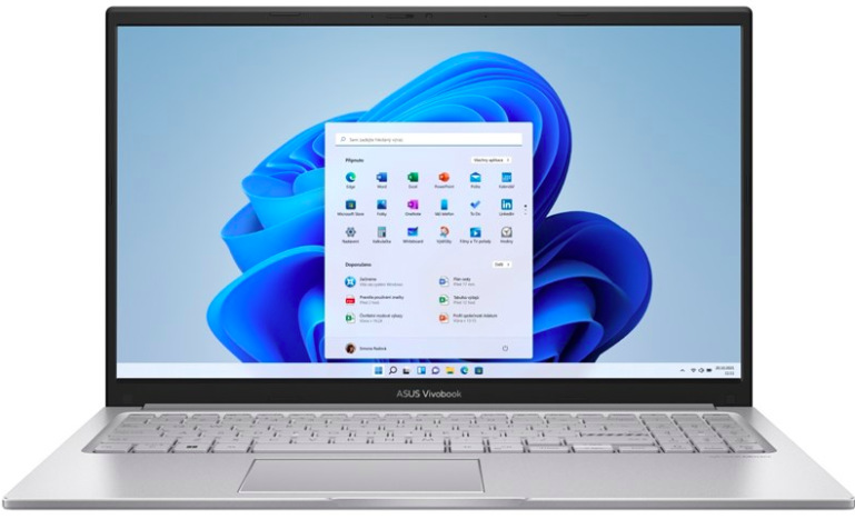 ASUS Vivobook 15 X1504VA-BQ3870W, 15,6palcový notebook ve stříbrné provedení s Windows 11 Home