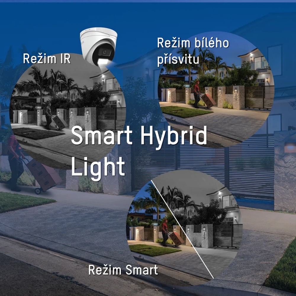 Smart Hybrid Light u IP kamery HiLook Powered by HIKVISION IPC-B140HA-LU Bullet