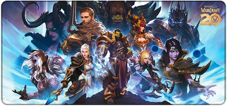 Podložka pod klávesnici a myš FSH World of WarCraft: 20th Anniversary, XL s herním designem
