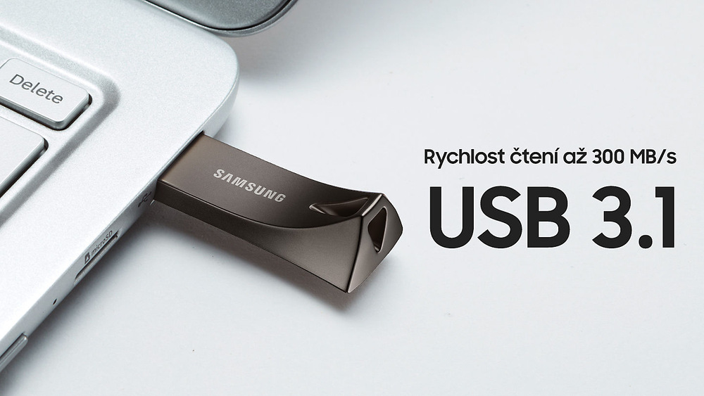 USB Flash Samsung Bar Plus 32GB šedý