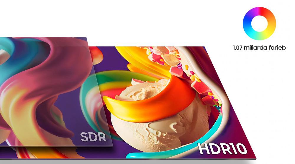 Technologie HDR10 obrazu dodává bohaté barvy a vysoký kontrast