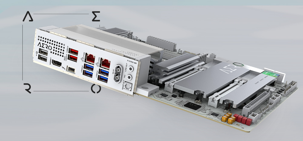 Základní deska GIGABYTE Z890 AERO G Gigabyte Z890 AERO G je vybavena i portem Thuderbolt 4