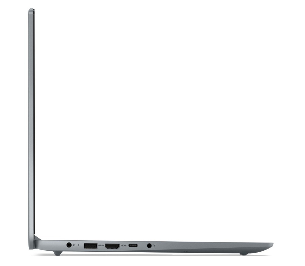 Notebook Lenovo IdeaPad Slim 3 15ABR8 modrý Profil otevřeného notebooku Lenovo IdeaPad Slim 3 15ABR8