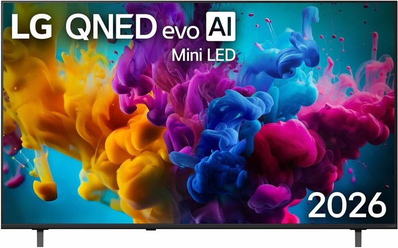 Televize LG, černý rámeček, čelní pohled.