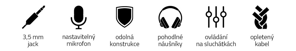 Headset Niceboy ORYX X210 Donuts černý Headset Niceboy ORYX X210 Donuts černý