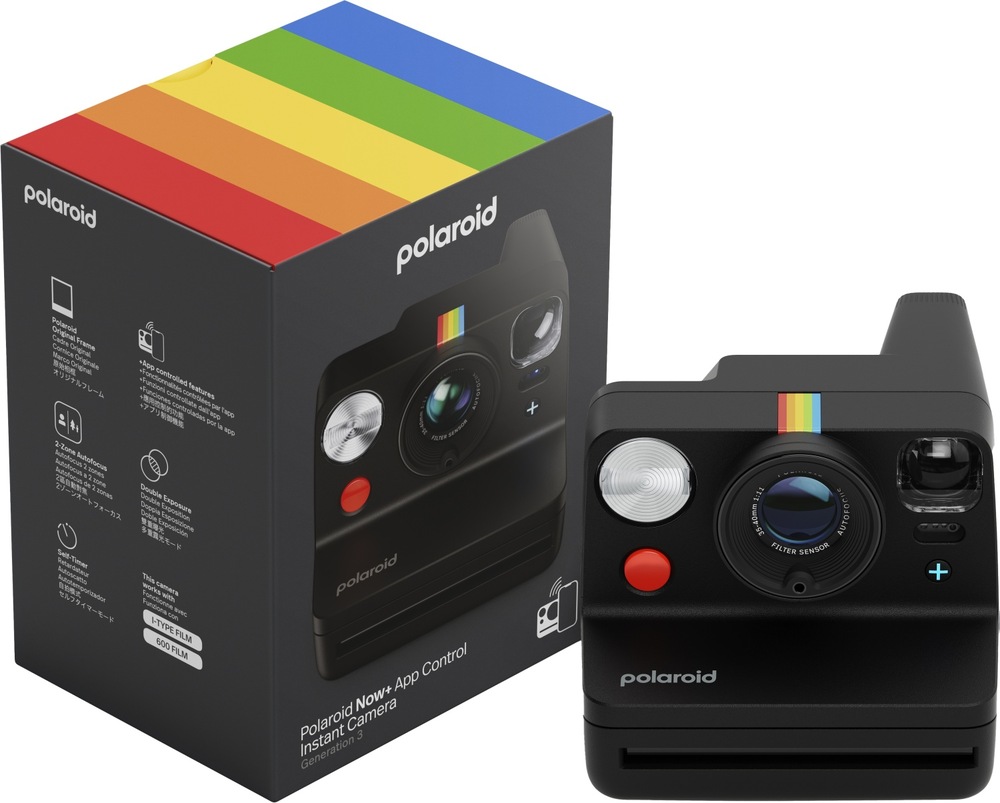 Instantní fotoaparát Polaroid Now+ Gen 3 černý Fotoaparát Polaroid Now+ Gen 3 s krabicí