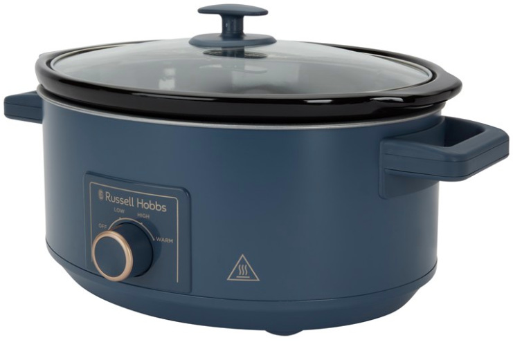 Pomalý hrnec Russell Hobbs 28780-56 Soft Navy s objemem 7 l a třemi režimy vaření v modrém provedení
