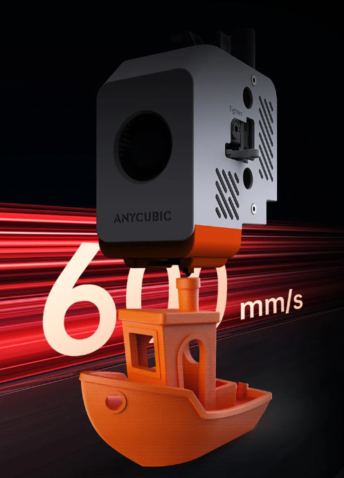 Anycubic Kobra S1 Ace 2 Pro Combo umí tisknout rychlostí až 600 mm/s