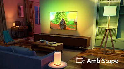 Televize Philips 100PQS9001 K dispozici je u Philips 100PQS9001 i funkce AmbiScape