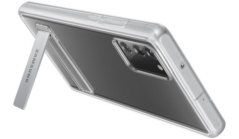 Kryt na mobil Samsung Clear Standing Cover na Galaxy Note20 průhledný