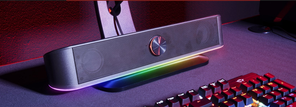 Reproduktory Trust GXT 619 Thorne RGB Illuminated Soundbar černé Reproduktory Trust GXT 619 Thorne RGB Illuminated Soundbar černé