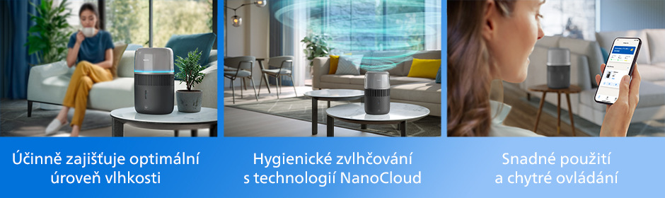 Zvlhčovač vzduchu Philips 5000 Series HU5710/03 šedý