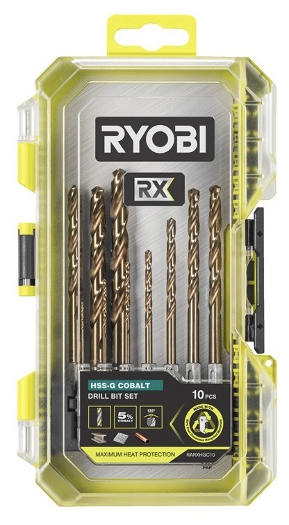 Sada vrtáků Ryobi z kvalitní oceli, max. průměr 8 mm
