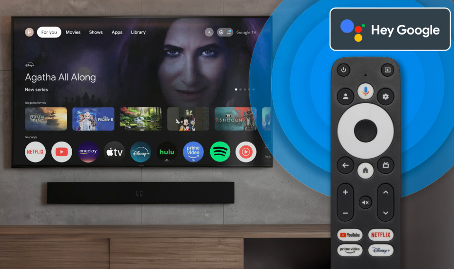 Dálkový ovladač Evolveo Dcolor GD2 s tlačítky pro Netflix, YouTube a hlasové ovládání