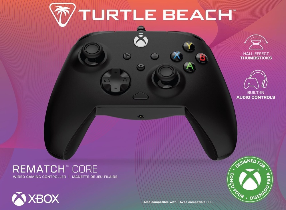 Gamepad Turtle Beach Rematch Core Wired, XBOX Series X/S, XBOX One, PC černý Úvodní prodejní obrázek herního ovladače Turtle Beach Rematch Core Wired v černé barvě.