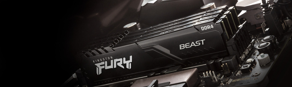 Operační paměť Kingston FURY Beast Black 16GB (2x8GB) DDR4 3600MHz CL17