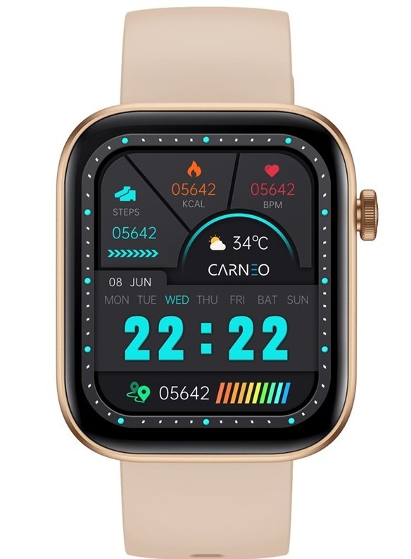 Chytré hodinky Carneo Zenith HR+ zlaté
