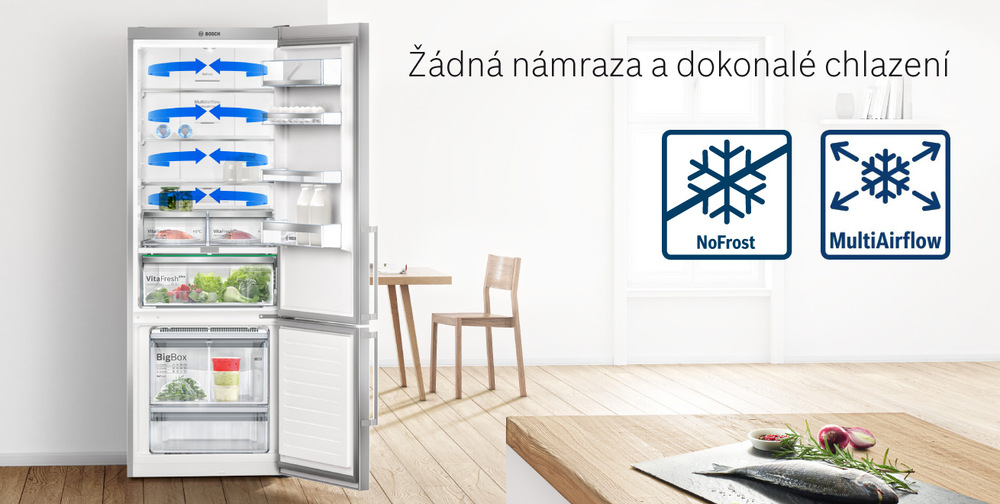 Chladnička s mrazničkou Bosch Serie | 4 KGN39VWEP bílá