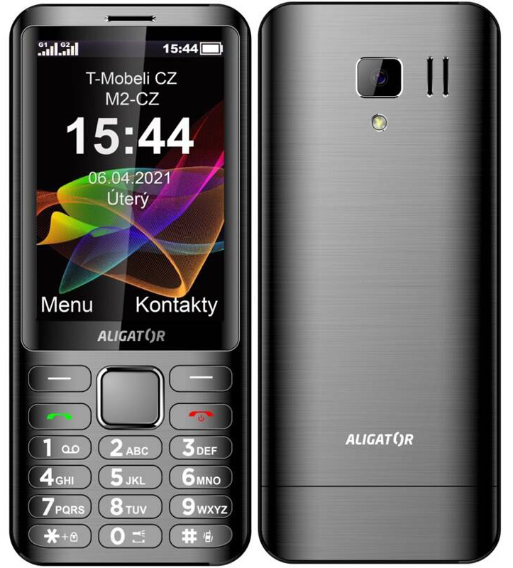 Mobilní telefon Aligator D950 Dual Sim šedý