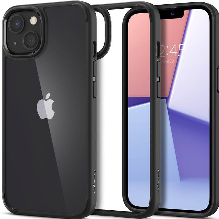 Kryt na mobil Spigen Crystal Hybrid na Apple iPhone 13 černý/průhledný