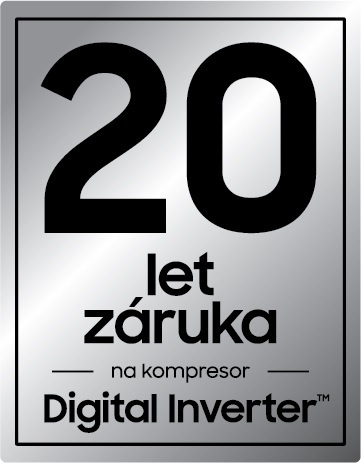 20letá záruka na digitální invertorový motor