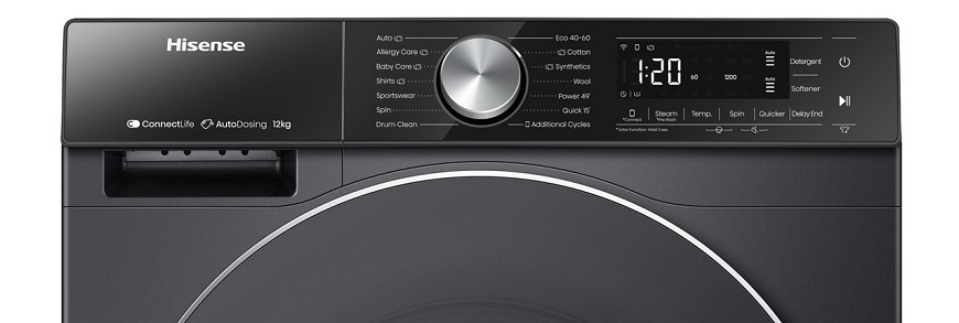 Pračka Hisense WF5S1245BB černá Pračka Hisense WF5S1245BB, černá, displej