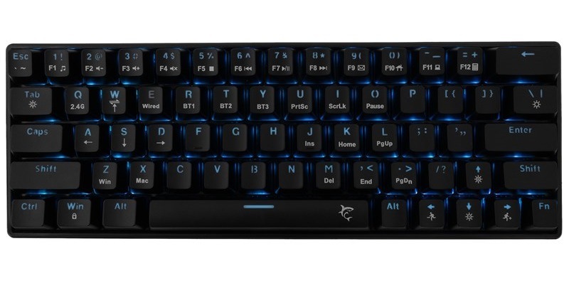Klávesnice White Shark KAIKEN, US layout, Red Switch černá