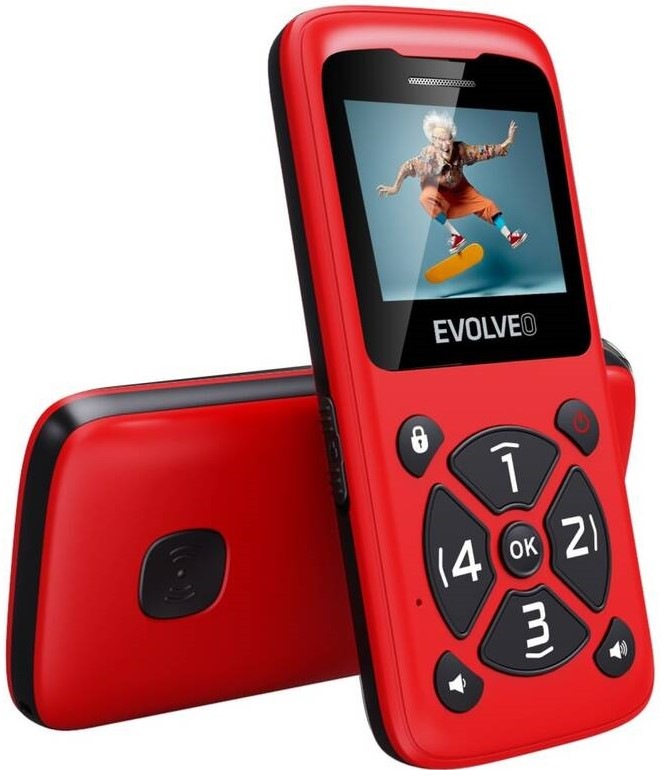 Mobilní telefon Evolveo EasyPhone ID červený Mobilní telefon Evolveo EasyPhone ID červený