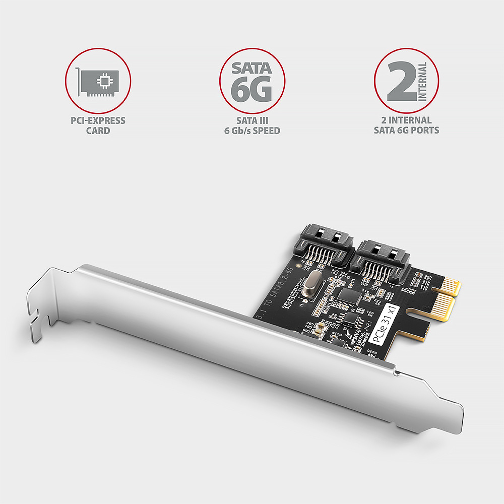 Řadič Axagon PCES-SJ2 - 2x SATA 6G port