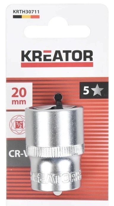 Nástrčná hlavice Kreator s rozměrem 20 mm, kvalitní ocel