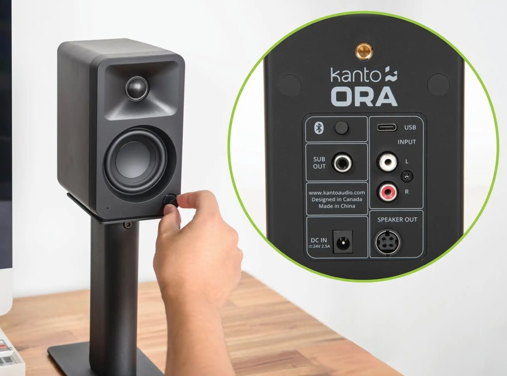 Reproduktory Kanto ORA (2 ks) černé Pracují s technologií digitálního signálového procesoru