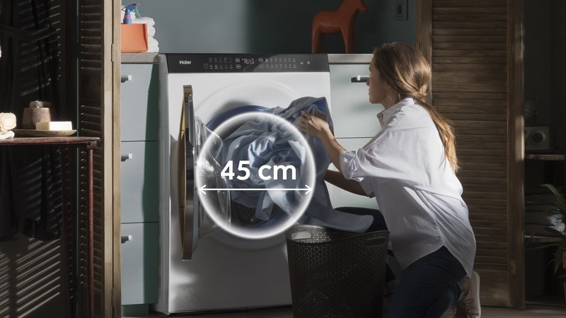 Pračka se sušičkou Haier SuperDrum HWD100BD1499U1N bílá