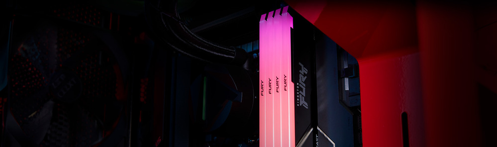 DIMM Kingston FURY Beast Black RGB 32 GB (2× 16 GB) (KF432C16BB2A2-32)