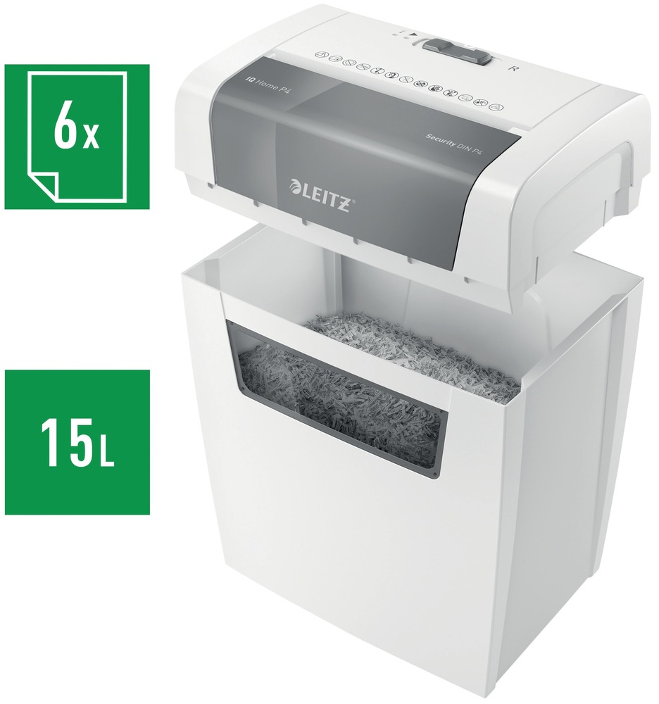 Skartovač Leitz IQ Home P4 bílý Skartovač Leitz IQ Home P4 bílý