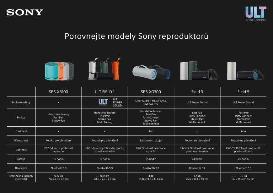 Přenosný reproduktor SONY SRS-XG300, šedý