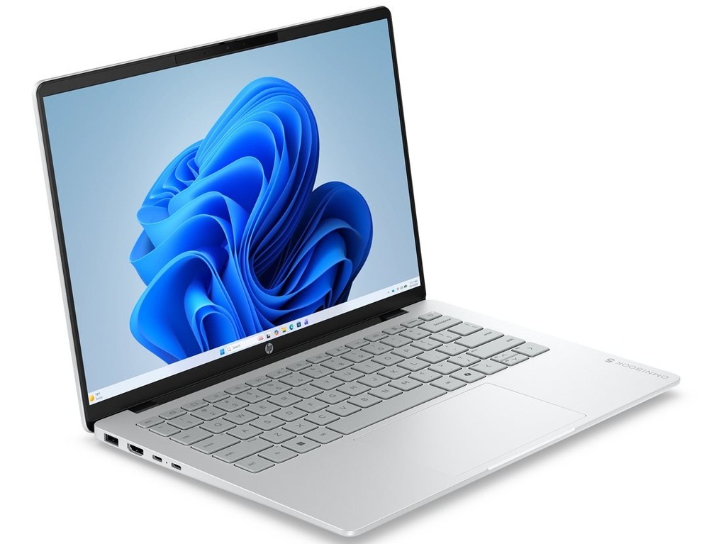 Notebook HP OmniBook 5 14-hk0600ncx + Game Pass předplatné na 2 měsíce stříbrný HP OmniBook 5 zaujme i hmotností 1,62 kg
