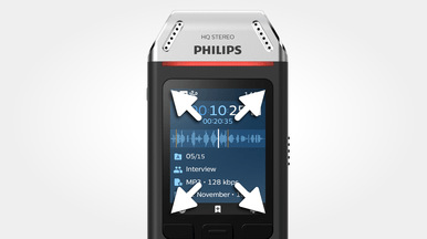 Diktafon Philips DVT2110 černý/stříbrný