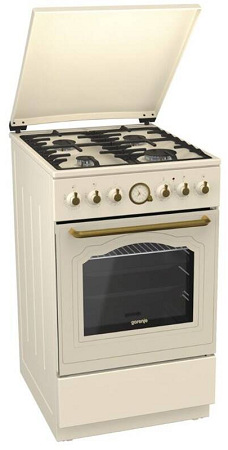 Kombinovaný sporák Gorenje Retro KS5251CLI Entry steam béžový