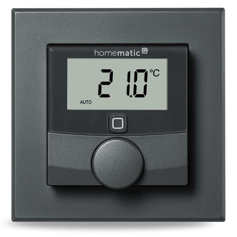 Termostat Homematic IP se senzorem vlhkosti, antracitová barva