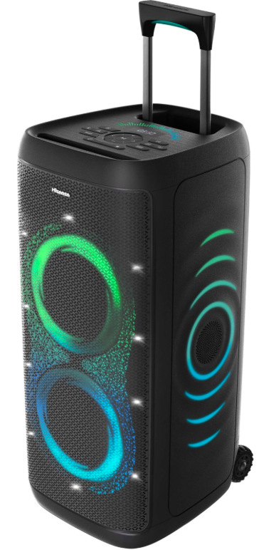 Hisense Party Thunder s výsuvnou rukojetí a světelnými efekty pro snadné přenášení