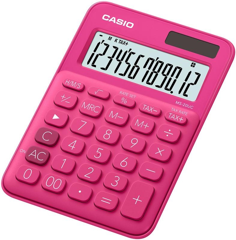 Kalkulačka Casio MS 20 UC RD růžová