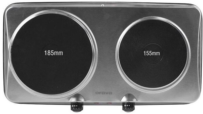 Vařič elektrický Orava VP-9 S, dvouplotýnkový stříbrný Vařič elektrický Orava VP-9 S, dvouplotýnkový stříbrný