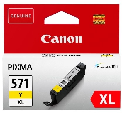 Inkoustová náplň Canon CLI-571XL Y, 715 stran žlutá