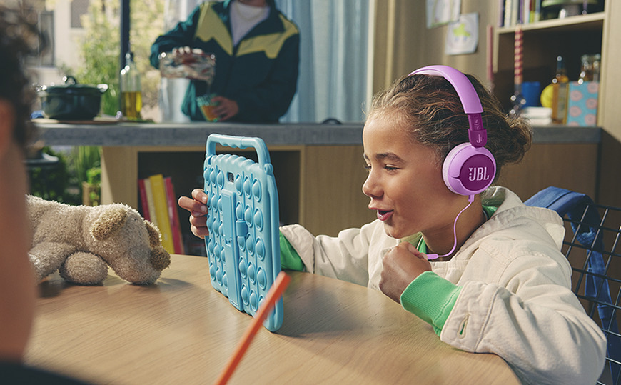 Sluchátka JBL JR320 modrá JBL JR320, modrá